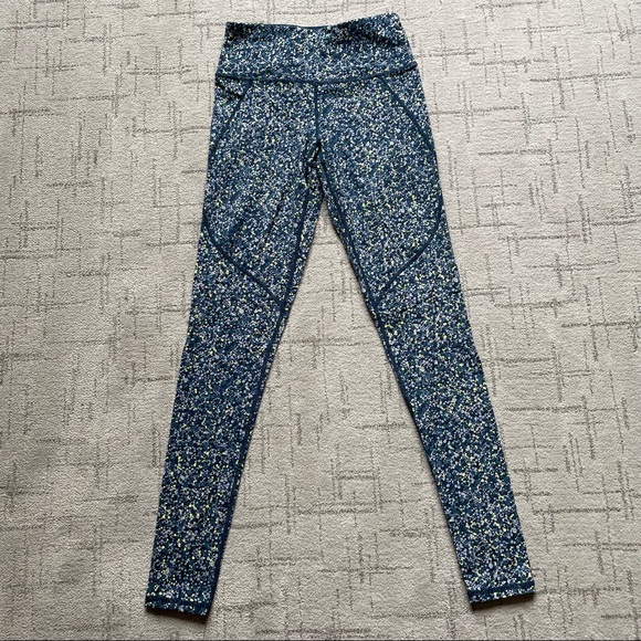 Sweaty Betty Power Workout Leggings, Beetle Blue Hexagon Print, XXS - Picture 3 of 11